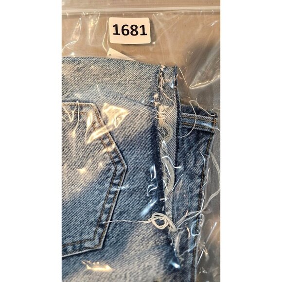 Old Navy High Rise OG Straight Womens Sz 4 Fray Shorty Short Distressed Blue NEW - Picture 12 of 12